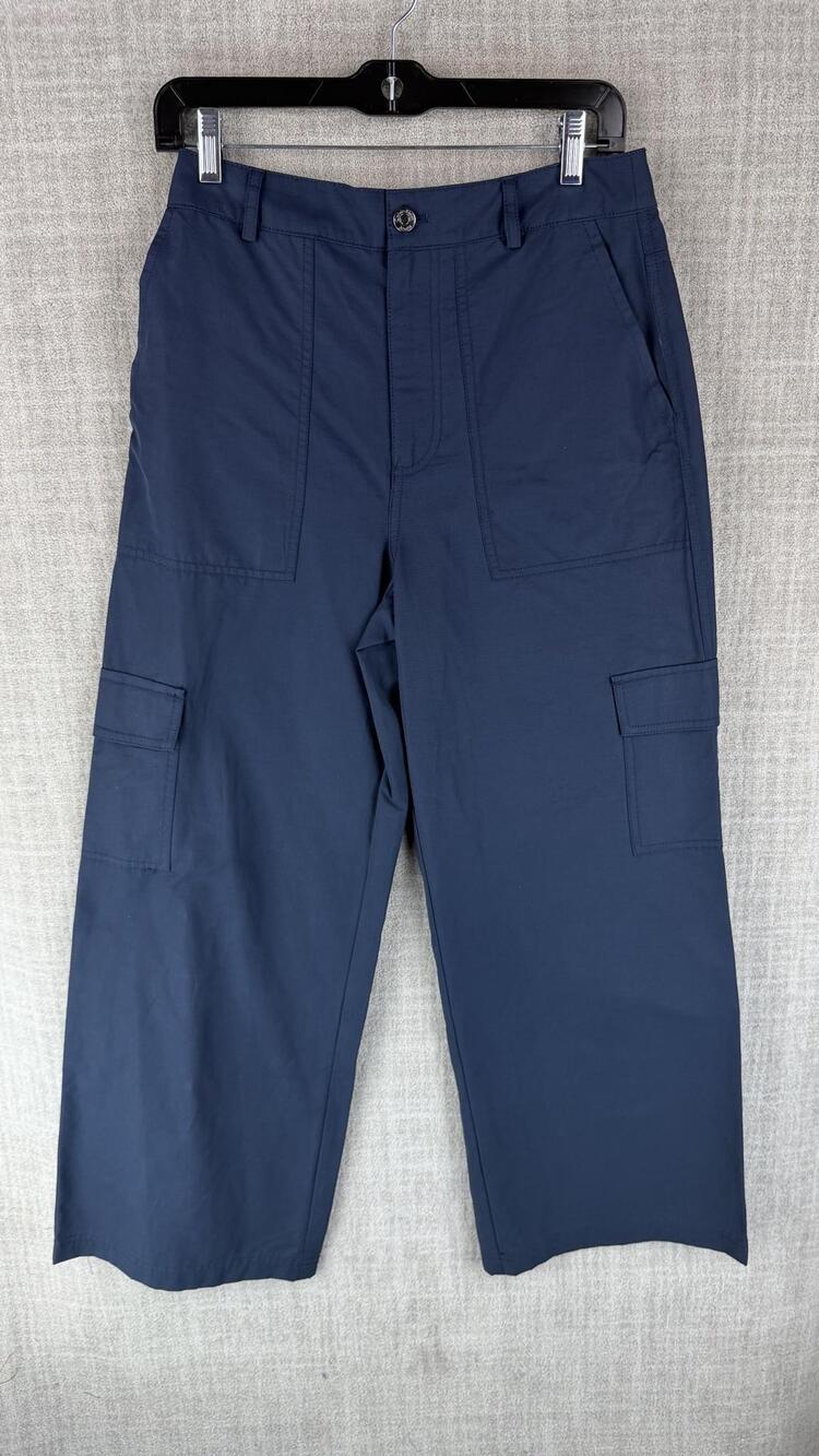 Calvin Klein Jeans Pants Womens 4 Blue Cargo Straight Twill Pockets 28 Inseam